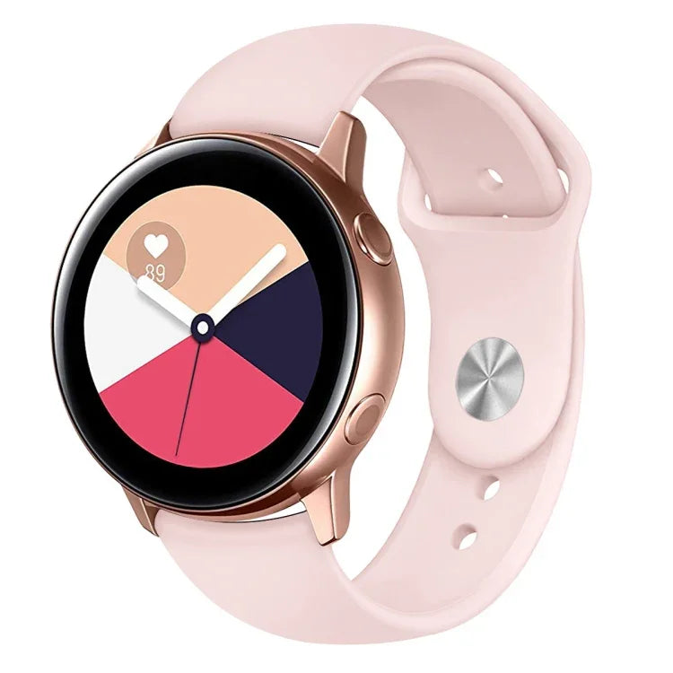 For Galaxy Watch Active 2 Smart Watch Solid Color Silicone Wrist Strap Watchband, L, S