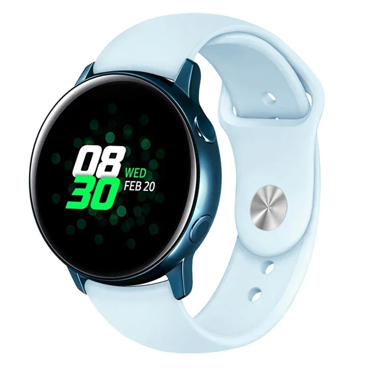 For Galaxy Watch Active 2 Smart Watch Solid Color Silicone Wrist Strap Watchband, L, S
