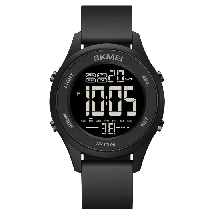 SKMEI 1758 Multifunctional LED Digital Display Luminous Silicone Strap Electronic Watch
