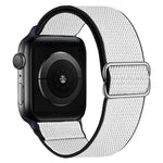 High Elastic Nylon Replacement Watchband For Apple Watch Series, 7 41mm / 6 & SE & 5 & 4 40mm / 3 & 2 & 1 38mm, 7 45mm / 6 & SE & 5 & 4 44mm / 3 & 2 & 1 42mm
