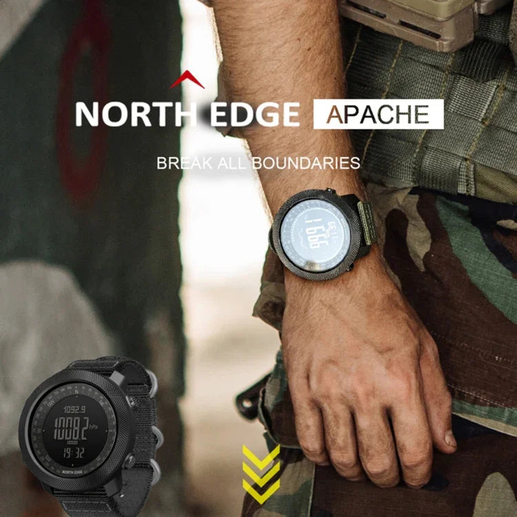 NORTH EDGE Multi-function Waterproof Outdoor Sports Electronic Smart Watch, Support Humidity Measurement / Weather Forecast / Speed Measurement, Silicone Strap