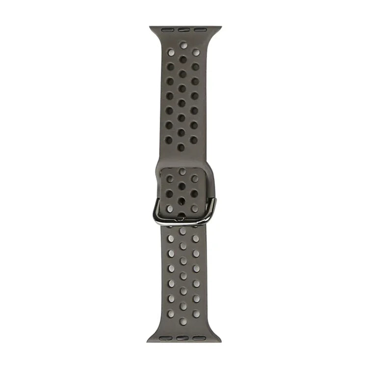 Silicone Replacement Watchband For Apple Watch Series, 7 41mm / 6 & SE & 5 & 4 40mm / 3 & 2 & 1 38mm