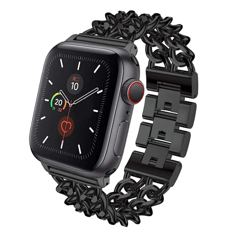 Metal Cowboy Replacement Strap Watchband For Apple Watch Series, 7 41mm / 6 & SE & 5 & 4 40mm / 3 & 2 & 1 38mm, 7 45mm / 6 & SE & 5 & 4 44mm / 3 & 2 & 1 42mm