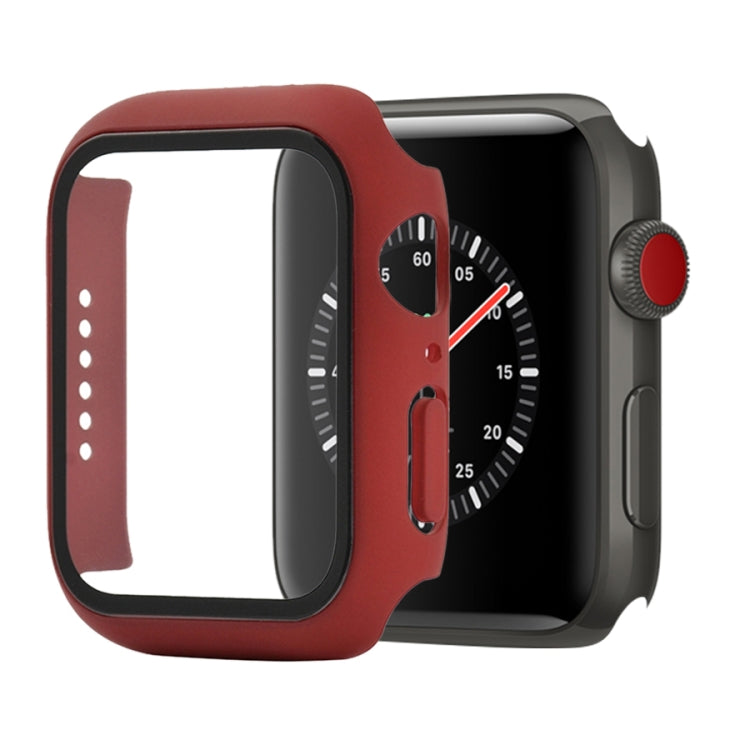 Shockproof PC+Tempered Glass Protective Case with Packed Carton For Apple Watch 44mm(Orange), For Apple Watch Series 6 / 5 / 4 / Watch SE 44mm, For Apple Watch Series 6 & SE & 5 & 4 44mm, For Apple Watch Series 3 & 2 & 1 42mm