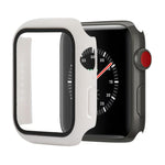Shockproof PC+Tempered Glass Protective Case with Packed Carton For Apple Watch 44mm(Orange), For Apple Watch Series 6 / 5 / 4 / Watch SE 40mm, For Apple Watch Series 3 & 2 & 1 38mm