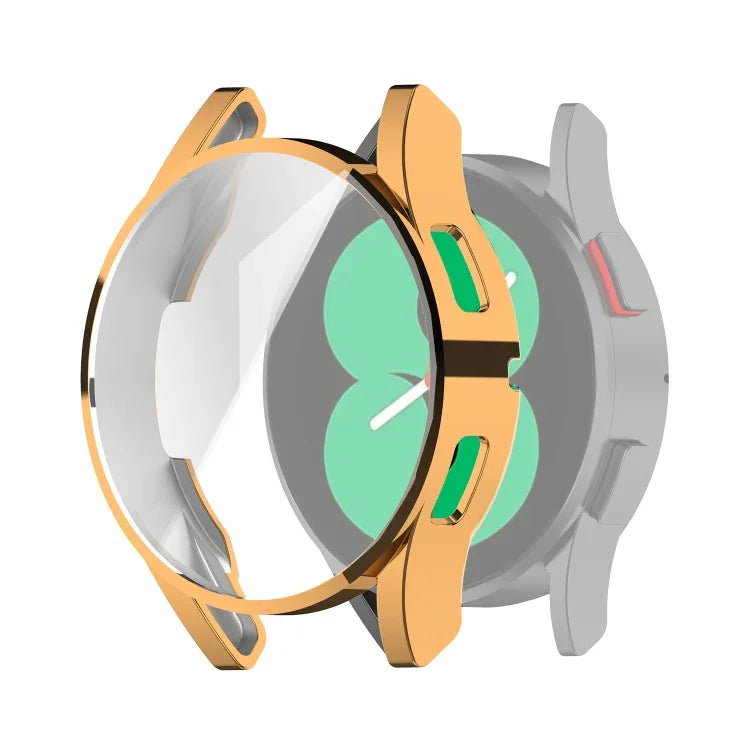 Full Coverage TPU Electroplating Protective Case Cover, For Samung Galaxy Watch4 40mm, For Samung Galaxy Watch4 44mm