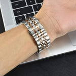 Seven-beads Steel Replacement Strap Watchband, 20mm Women Version, 22mm Men Version