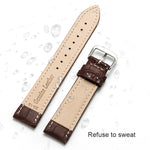 Two-layer Cowhide Leather Bamboo Joint Texture Replacement Strap Watchband, 10mm, 12mm, 14mm, 16mm, 18mm, 20mm, 22mm, 24mm