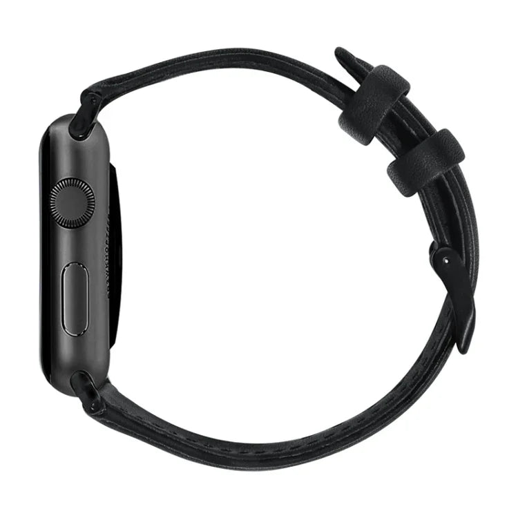 Oil Wax Genuine Leather Strap Watchband, For Apple Watch Series 8&7 41mm / SE 2&6&SE&5&4 40mm / 3&2&1 38mm, For Apple Watch Series 7 41mm / 6 & SE & 5 & 4 40mm / 3 & 2 & 1 38mm                                                                            ...