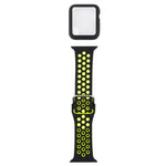 Silicone Replacement Strap Watchband + Protective Case with Screen Protector Set For Apple Watch Series, 3 & 2 & 1 38mm, For Apple Watch Series 6 / 5 / 4 / Watch SE 40mm