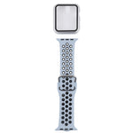 Silicone Replacement Strap Watchband + Protective Case with Screen Protector Set For Apple Watch Series, 3 & 2 & 1 38mm, For Apple Watch Series 6 / 5 / 4 / Watch SE 40mm