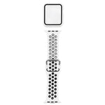 Silicone Replacement Strap Watchband + Protective Case with Screen Protector Set For Apple Watch Series, 3 & 2 & 1 38mm, For Apple Watch Series 6 / 5 / 4 / Watch SE 40mm
