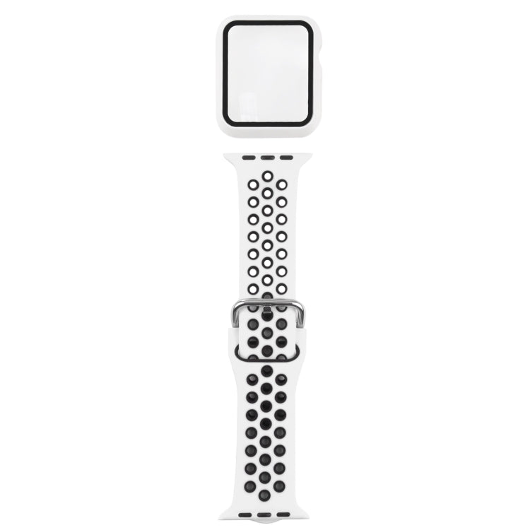 Silicone Replacement Strap Watchband + Protective Case with Screen Protector Set For Apple Watch Series, 3 & 2 & 1 38mm, For Apple Watch Series 6 / 5 / 4 / Watch SE 40mm