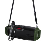 New Rixing NR-6012M Bluetooth 5.0 Portable Outdoor Karaoke Wireless Bluetooth Speaker with Microphone & Shoulder Strap, NR-6012M(Blue), NR-6012M(Green), NR-6012M(Black), NR-6012M(Red)