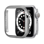 Shockproof PC Protective Case with Tempered Glass Film, For Apple Watch Series 9 / 8 / 7 41mm, For Apple Watch Series 9 / 8 / 7 45mm, For Apple Watch Series 8 / 7 41mm