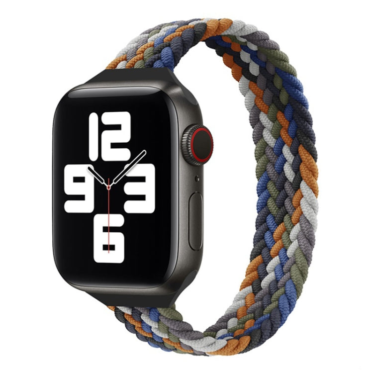Small Waist Single Loop Nylon Braid Replacement Watchband For Apple Watch Series, XS 135mm, XS 130mm, 7 41mm / 6&SE&5&4 40mm / 3&2&1 38mm