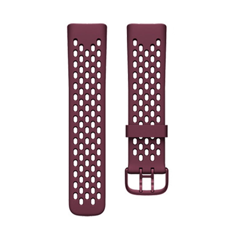 Silicone Hole Replacement Strap Watchband, For Fitbit Charge 5
