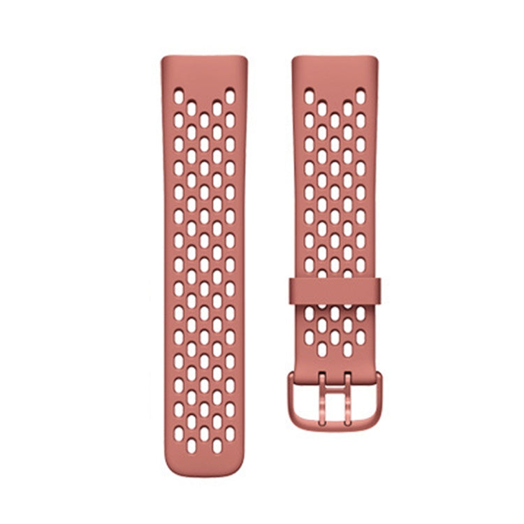 Silicone Hole Replacement Strap Watchband, For Fitbit Charge 5