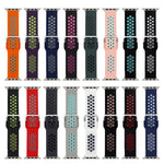 Silicone Replacement Strap Watchband For Apple Watch Series, 7 41mm / 6&SE&5&4 40mm / 3&2&1 38mm, 7 45mm / 6&SE&5&4 44mm / 3&2&1 42mm