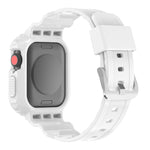 Glacier Transparent TPU Integrated Replacement Strap Watchband, For Apple Watch Series 7 41mm, For Apple Watch Series 7 45mm