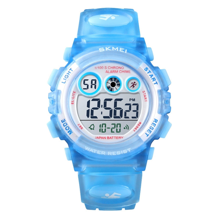 SKMEI 1451 LED Digital Stopwatch Chronograph Luminous Children Sports Electronic Watch, 1451(Transparent Pink Blue), 1451(Transparent Purple), 1451(Transparent Sky Blue), 1451(Transparent Rose Red), 1451(White Shell Blue Circle)