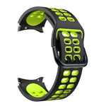 Double-row Hole Two-color Silicone Replacement Strap Watchband, For Samsung Galaxy Watch4 40mm / 44mm