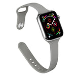 Slimming Silicone Replacement Watchband For Apple Watch Series, 7 41mm / 6&SE&5&4 40mm / 3&2&1 38mm