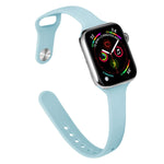 Slimming Silicone Replacement Watchband For Apple Watch Series, 7 41mm / 6&SE&5&4 40mm / 3&2&1 38mm