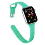 Slimming Silicone Replacement Watchband For Apple Watch Series, 7 41mm / 6&SE&5&4 40mm / 3&2&1 38mm