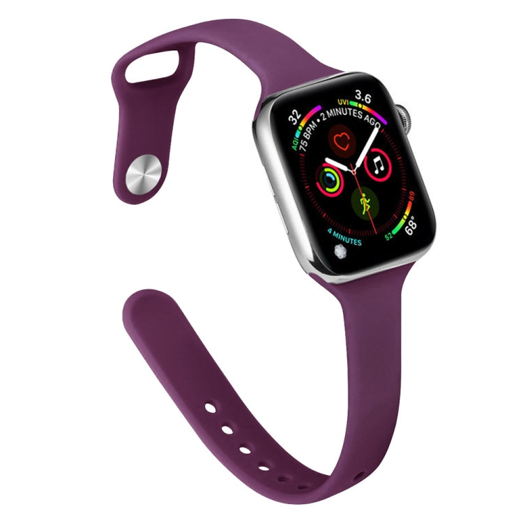 Slimming Silicone Replacement Watchband For Apple Watch Series, 7 41mm / 6&SE&5&4 40mm / 3&2&1 38mm