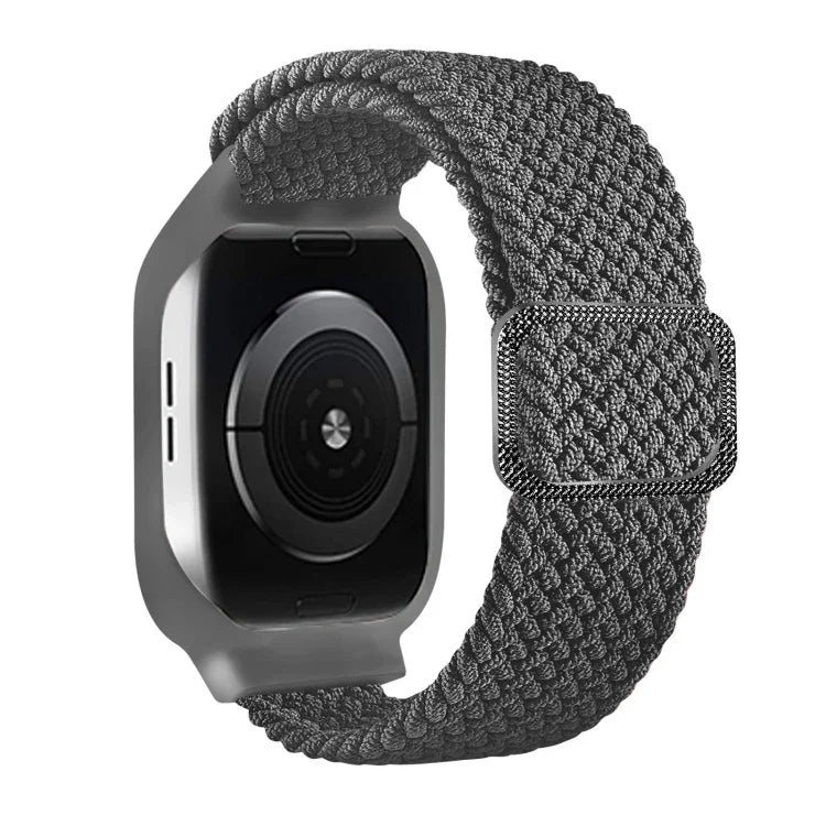 TPU Frame Buckle Braid Integrated Replacement Watchband For Apple Watch Series, 6 & SE & 5 & 4 40mm / 3 & 2 & 1 38mm, 6 & SE & 5 & 4 44mm / 3 & 2 & 1 42mm