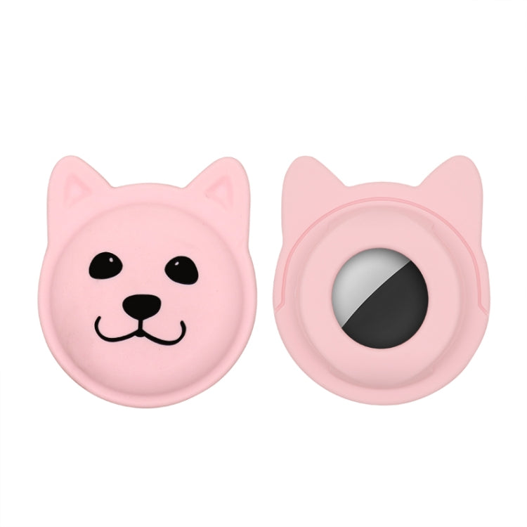 Cute Cartoon Pet Collar Anti-lost Tracker Silicone Case For AirTag 2nd Gen / AirTag 1st Gen, Serious Face, Naughty Smiley, Hanhan Smile, Naughty Smile