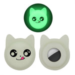 Cute Cartoon Pet Collar Anti-lost Tracker Silicone Case For AirTag 2nd Gen / AirTag 1st Gen, Serious Face, Naughty Smiley, Hanhan Smile, Naughty Smile