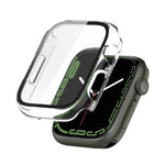 Electroplating Shockproof PC Protective Case with Tempered Glass Film, For Apple Watch Series 9 / 8 / 7 41mm, For Apple Watch Series 9 / 8 / 7 45mm