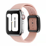 Black Buckle Silicone Watchband For Apple Watch Series, 7 41mm / 6&SE&5&4 40mm / 3&2&1 38mm