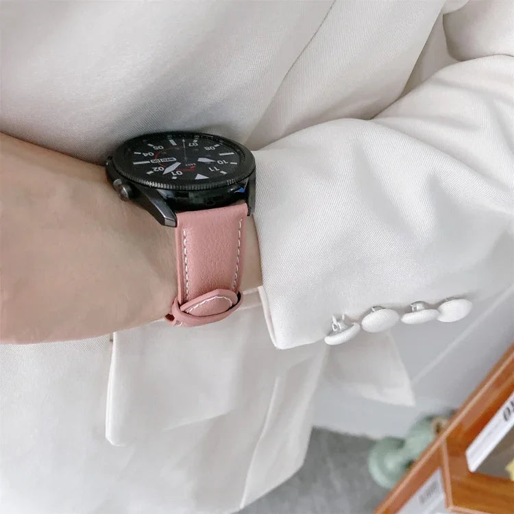 Leather Strap Watchband, For Samsung Galaxy Watch4 40mm/44mm
