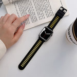 Silicone Watchband For Apple Watch Series, 7 41mm / 6&SE&5&4 40mm / 3&2&1 38mm, 7 45mm / 6&SE&5&4 44mm / 3&2&1 42mm