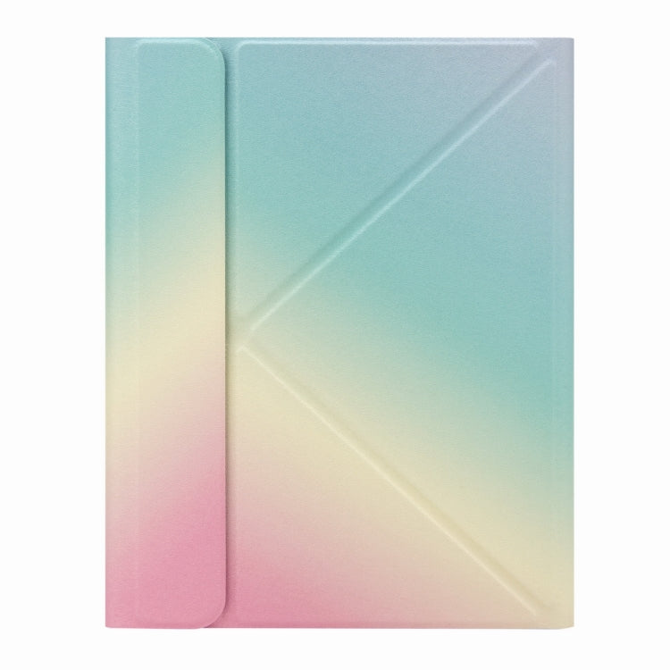 H-102S Monochrome Backlight Bluetooth Keyboard Leather Case with Rear Three-fold Holder, For iPad 10.2 2020 & 2019 / Pro 10.5 inch, For iPad 9.7 2018 & 2017, For iPad Pro 11 inch 2021 & 2020 & 2018 / Air 2020 10.9