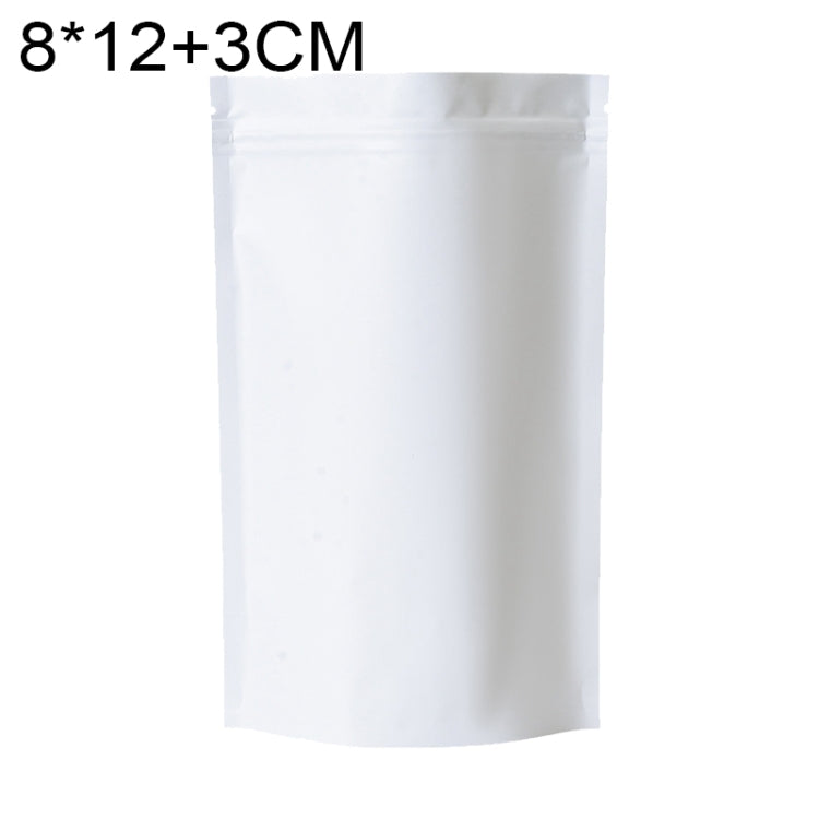 100 PCS/Set Matte Aluminum Foil Snack Stand-up Pouch, 8x12+3cm, 9x13+3cm, 10x15+3cm, 12x20+4cm