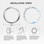 Batch Flower Stainless Steel Bezel Ring, For Samsung Galaxy Watch 46mm
