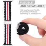 Vertical Texture Braided Watchband For Apple Watch Series, 7 41mm / 6&SE&5&4 40mm / 3&2&1 38mm, 7 45mm / 6&SE&5&4 44mm / 3&2&1 42mm