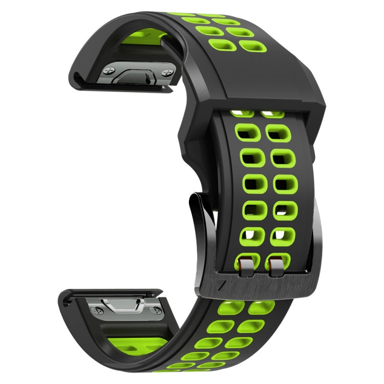 Dual Row Holes Two-color Silicone Watchband, 22mm, 26mm