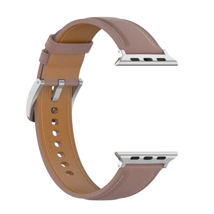 Genuine Leather Watchband, Size: Free Size For Apple Watch Series 7 45mm / 6&SE&5&4 44mm / 3&2&1 42mm, Size: Free Size For Apple Watch Ultra 49mm / Series 8&7 45mm / SE 2&6&SE&5&4 44mm / 3&2&1 42mm