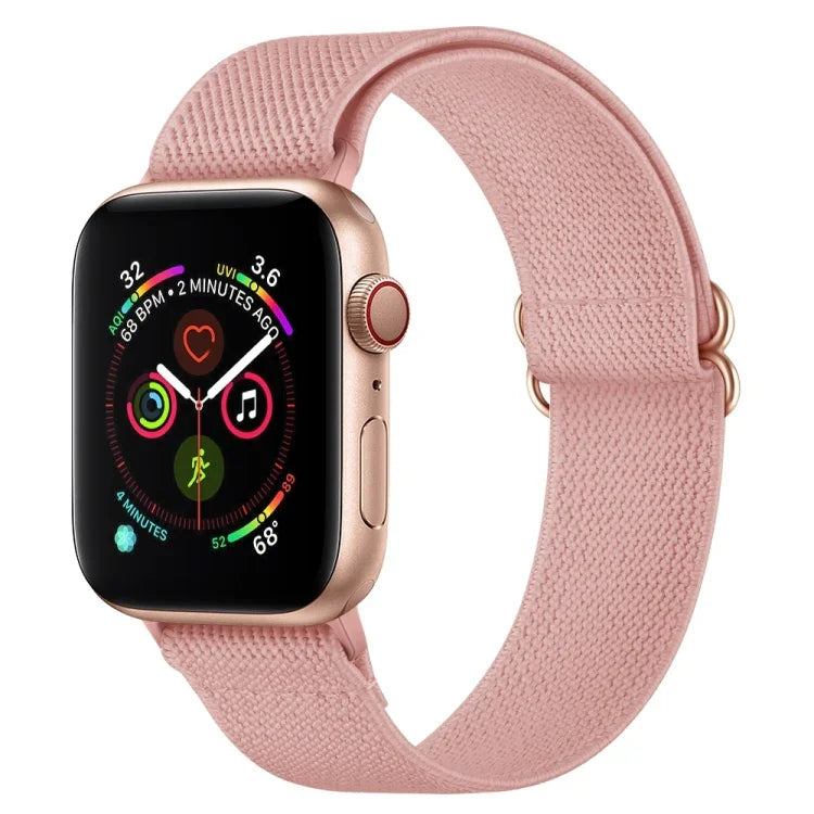 Polyester Nylon Watchband For Apple Watch Series, 7 41mm / 6&SE&5&4 40mm / 3&2&1 38mm, 7 45mm / 6&SE&5&4 44mm / 3&2&1 42mm