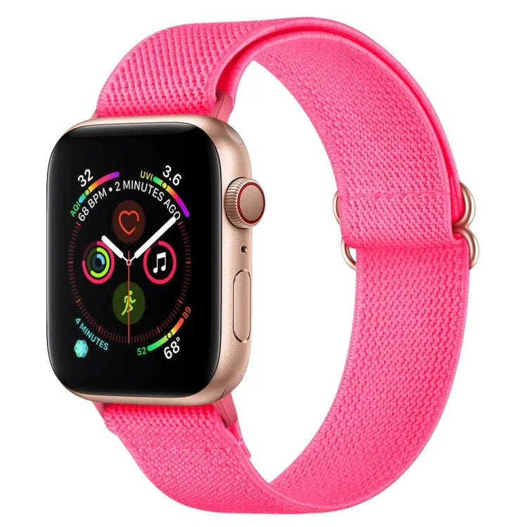 Polyester Nylon Watchband For Apple Watch Series, 7 41mm / 6&SE&5&4 40mm / 3&2&1 38mm, 7 45mm / 6&SE&5&4 44mm / 3&2&1 42mm