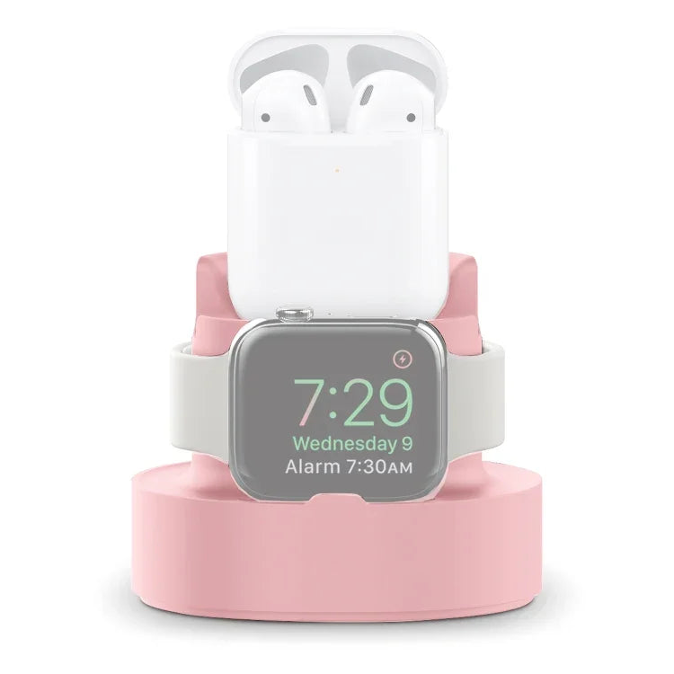 A001 3 In 1 Silicone Charging Holder for iPhone / iWatch / AirPods