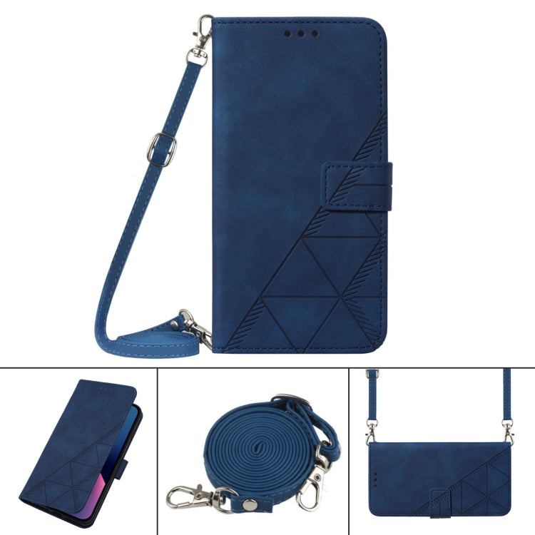 Crossbody 3D Embossed Flip Leather Phone Case, For iPhone 13 mini, For iPhone 13, For iPhone 13 Pro, For iPhone 13 Pro Max, For iPhone 12 mini, For iPhone 12, For iPhone 12 Pro, For iPhone 12 Pro Max