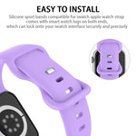 Butterfly Buckle Silicone Watchband, Size: S For Apple Watch Series, 7 45mm / 6&SE&5&4 44mm / 3&2&1 42mm