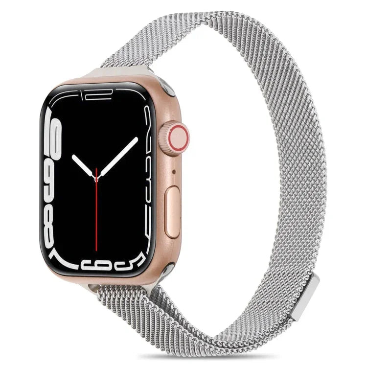 Milanese Small Waist Watchband For Apple Watch Series, 7 41mm / 6&SE&5&4 40mm / 3&2&1 38mm, 7 45mm / 6&SE&5&4 44mm / 3&2&1 42mm