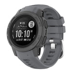 Silicone Stainless Steel Buckle Watch Band, For Garmin Instinct 2S
